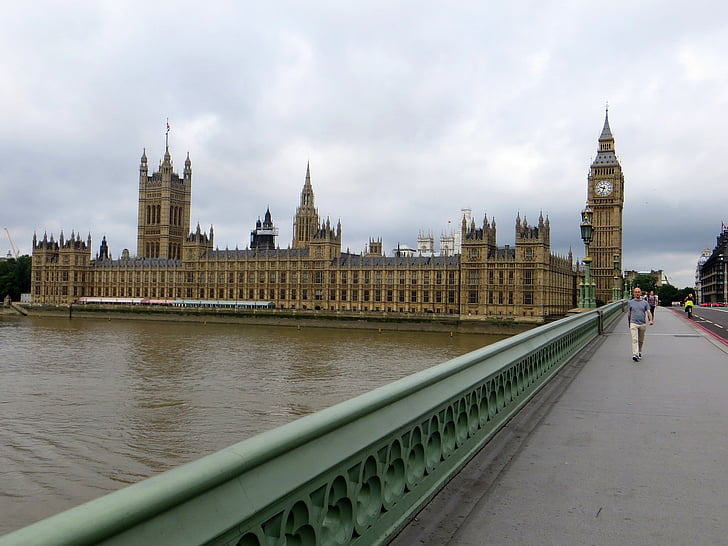 Palais, Westminster, pont, ville, Londres, l’Angleterre, point de repère