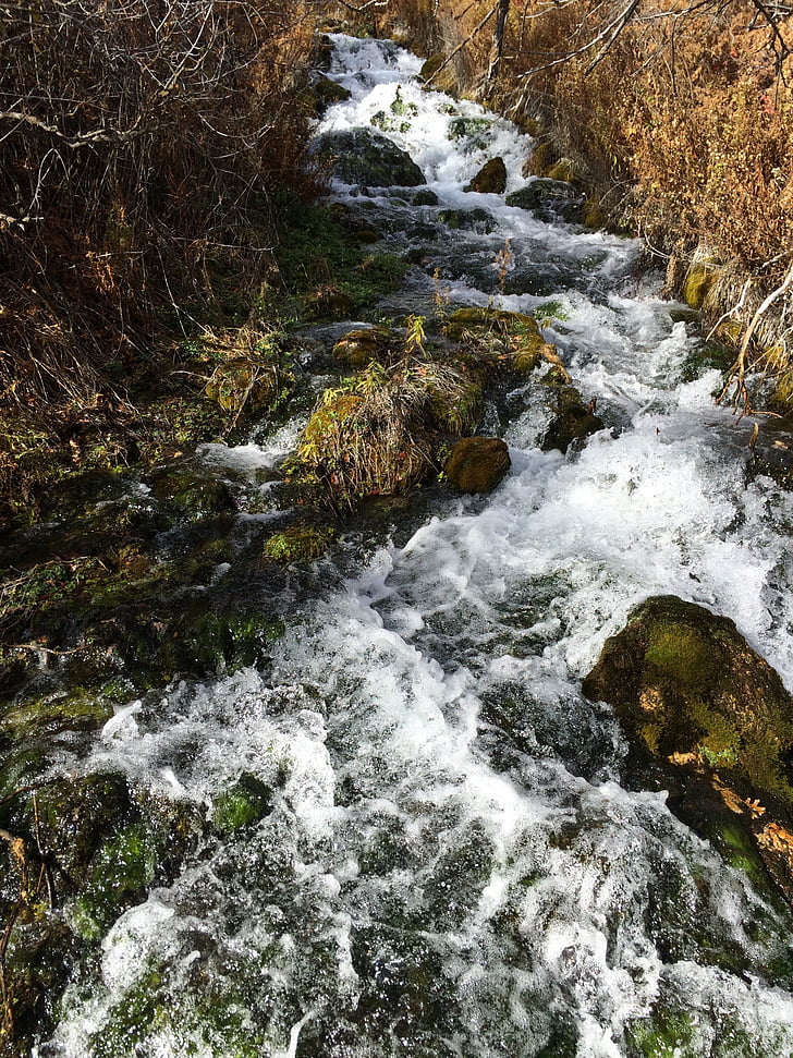 vesiputous, Utah, maisema, vesi, Rock, Cascade, syksyllä