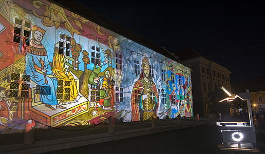 svjetlo slika, gradu: Székesfehérvár, projekcija, slijepi béla