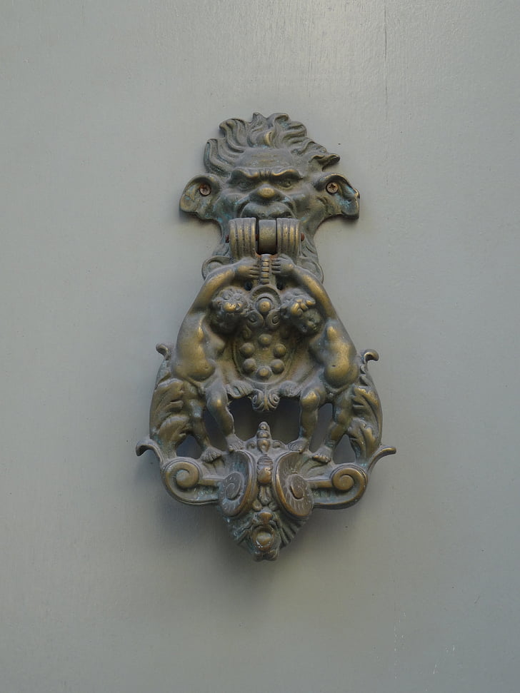 Door knocker, arkitektur, byggnad, exteriör, Europa, Frankrike, Saint-Tropez