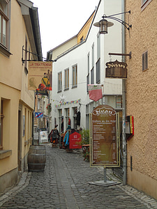 kota tua, Austria, lama kota lane, Hall in tirol, rumah-rumah tua