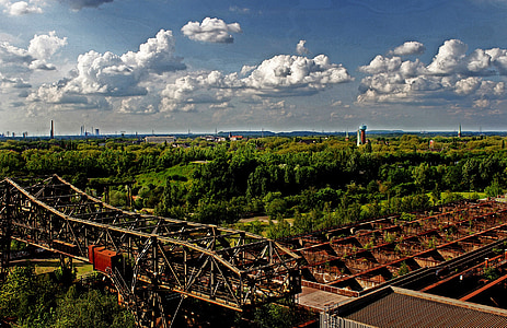 indústria, lapadu, área de Ruhr, parque industrial, parque paisagístico, Duisburg