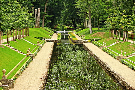Ludwigslust-parchim, Castle park, tempat-tempat menarik, air, Taman, Schlossgarten
