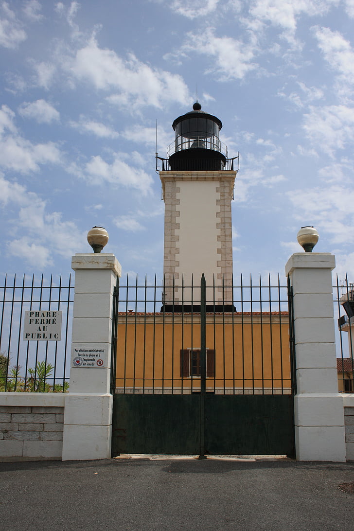 Frankrike, södra Frankrike, Côte d ' azur, över st tropez-bukten, Lighthouse, platser av intresse