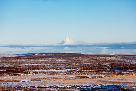 アイスランド, 風景, 自然, 蒸気, 火山, 雪, 風景