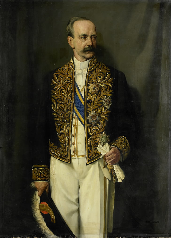 Alexander willem frederik idenburg, gouverneur, schilderij, Nederlands, Museum, historische, persoon