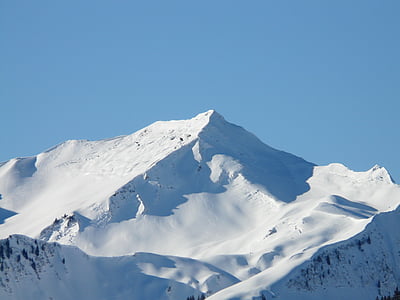 guentlespitze, Alpu, Allgäu, kalns, sniega kupols, Sniega kalns, ziemas