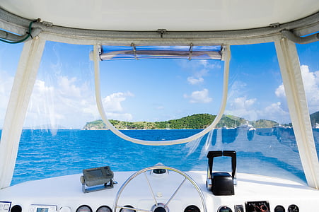 boat, interior, steering wheel, boating, water, sea, driving