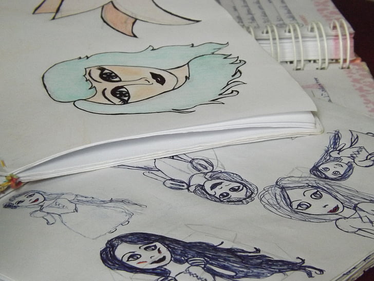 drawings, girl, illustration, currency
