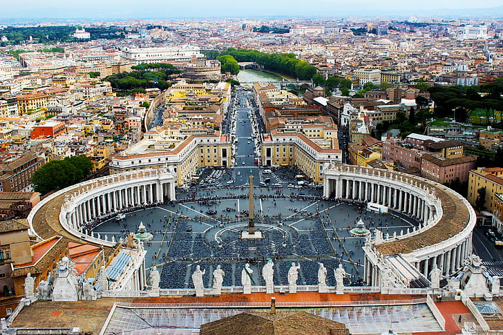 rome, vatican, piazza, square, basilica, peter, city