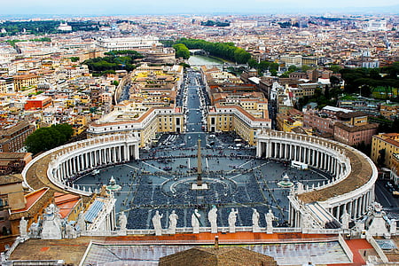 Roma, Vaticano, Piazza, Piazza, Basilica, Pietro, città