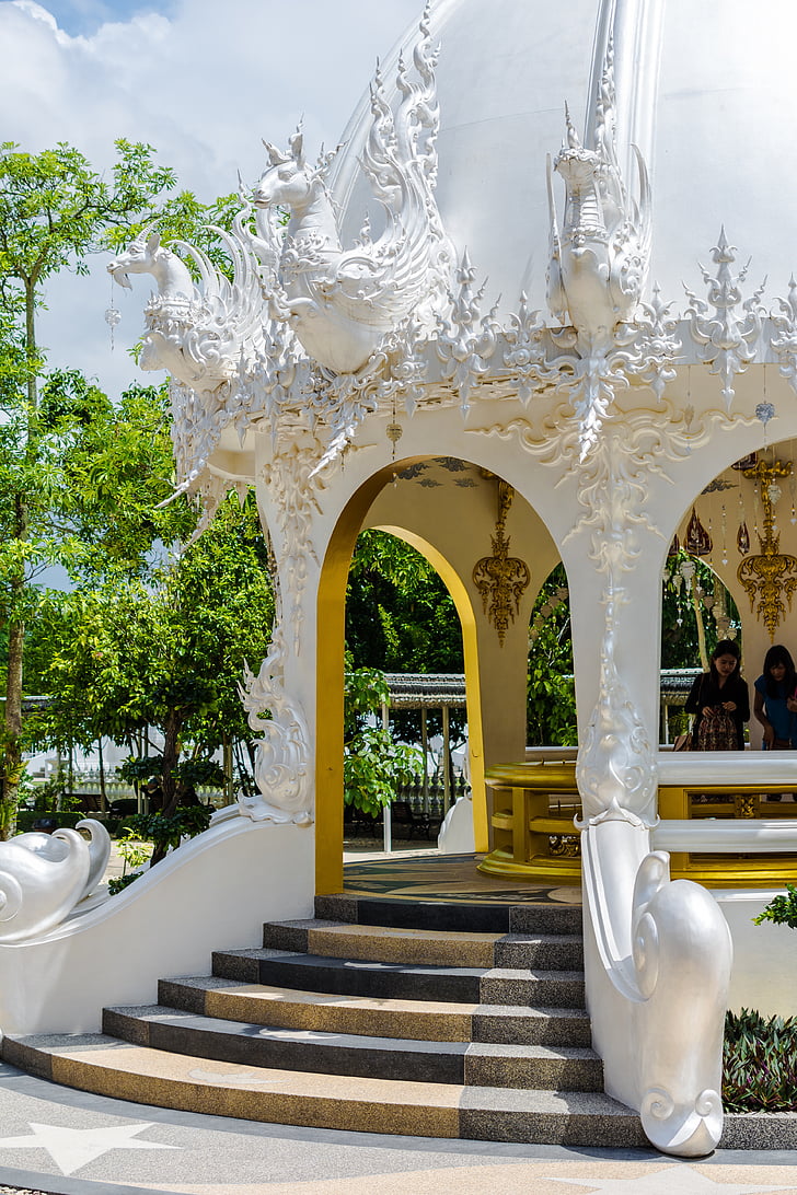 temple blanc, Chiang rai, Thaïlande, l’Asie