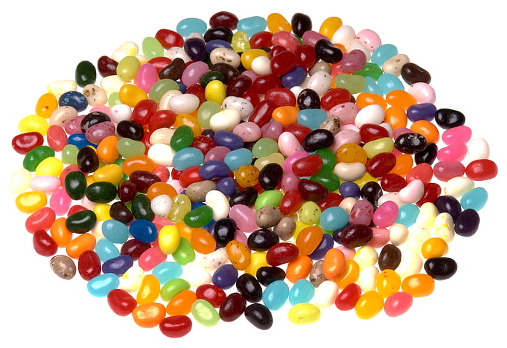 jelly beans godis, Söt, färgglada, socker, välsmakande, traditionella, säsongsbetonade