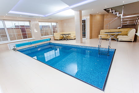 pool, Sommerhus, interiør, luksus, swimmingpool, indendørs, moderne
