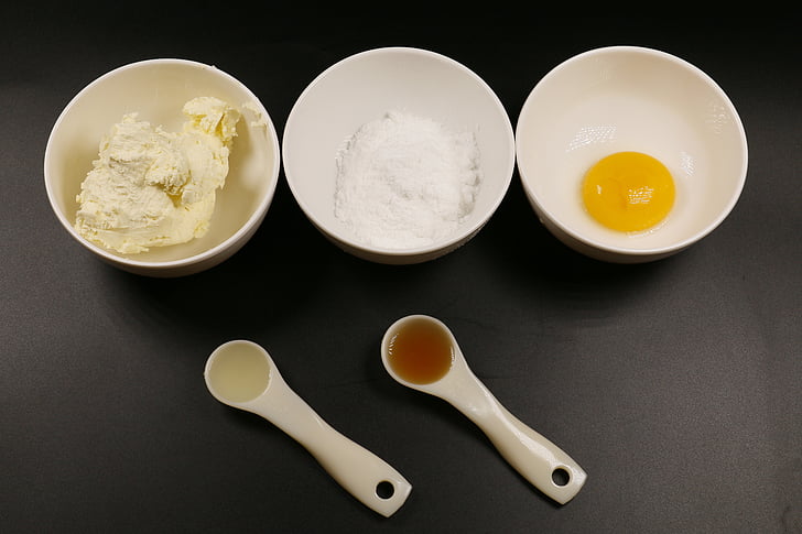 muna, jauhot, sokeria, Leivonta ingredients, Leivonta valmisteet, Ruoka ja juoma, ei ihmiset
