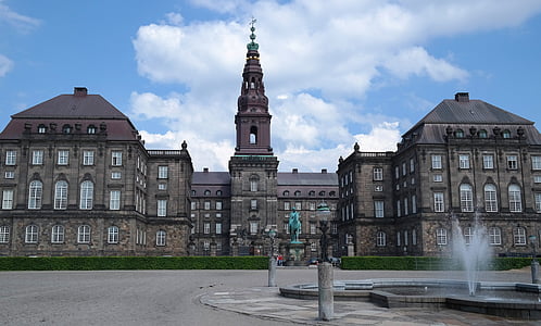 hrad, vláda, Christiansborg, Dánsko, Kodaň
