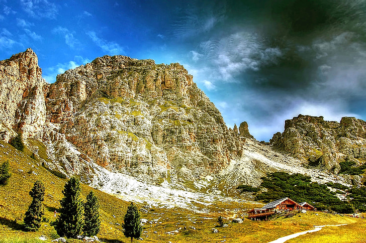 CIR tipy, Dolomity, Alpine, Príroda, Taliansko, Južné Tirolsko, hory