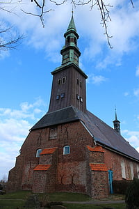 kirkko st magnus nissa, kirkot, kirkko, Eiderstedt, arkkitehtuuri, rakennus