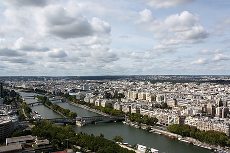 Parijs, de rivier de seine, Panorama, weergave, rivier, de hoofdstad van Frankrijk, Toerisme
