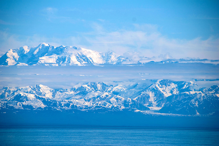 alaska, glacier, ice, mountains, landscape, snow, nature