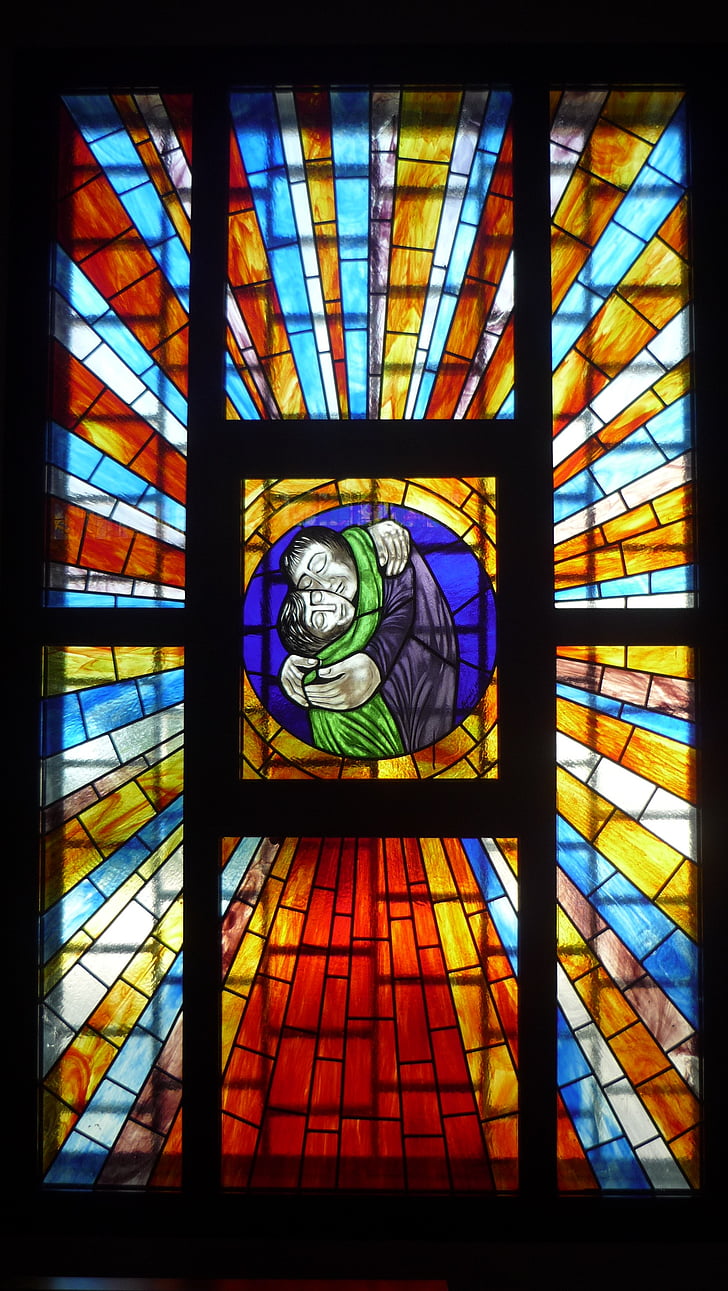 Glassmaleri, kirke, kommune, Penumbra, lys, Klem, San juan macias
