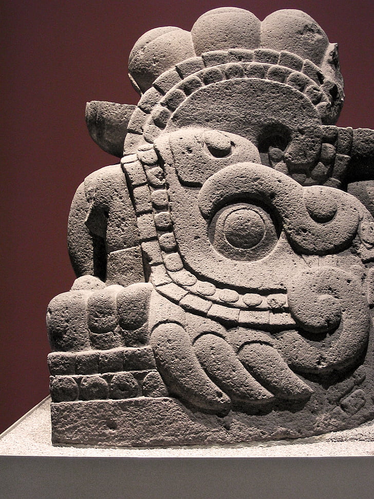 Aztec, Stari, monolit, prehispanic, kultura, Meksički, Arheologija