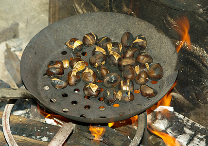 chestnuts, stove, fireplace, grill
