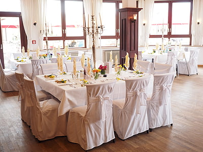 bruiloft tabel, Ballroom, Hall, bruiloft decoratie, bruiloft, feest, decoratie