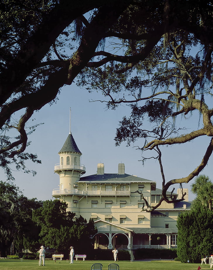 Jekyll island, Grúzia, Amerikai Egyesült Államok, klubház, golfpálya, épület, történelmi