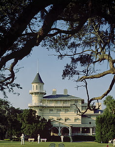Jekyll eiland, Georgië, Verenigde Staten, clubhuis, Golfbaan, gebouw, historische