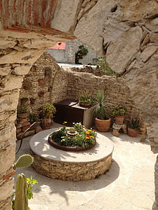 Cactus, jardin, nature, architecture, matériel en pierre