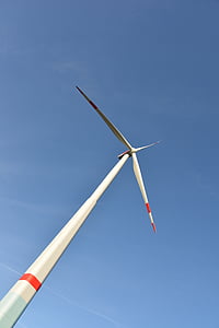 风车, 能源, 生态能源, 风力发电, 天空, 蓝色, 环境技术