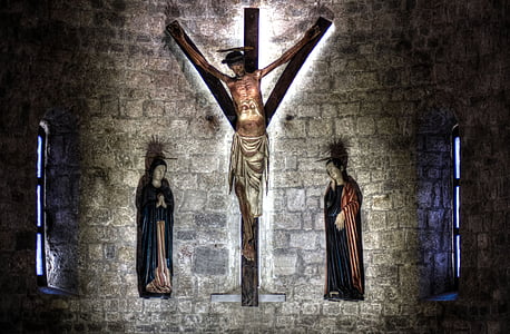 crucifix, l'església, Krk, fe, cristianisme, religió