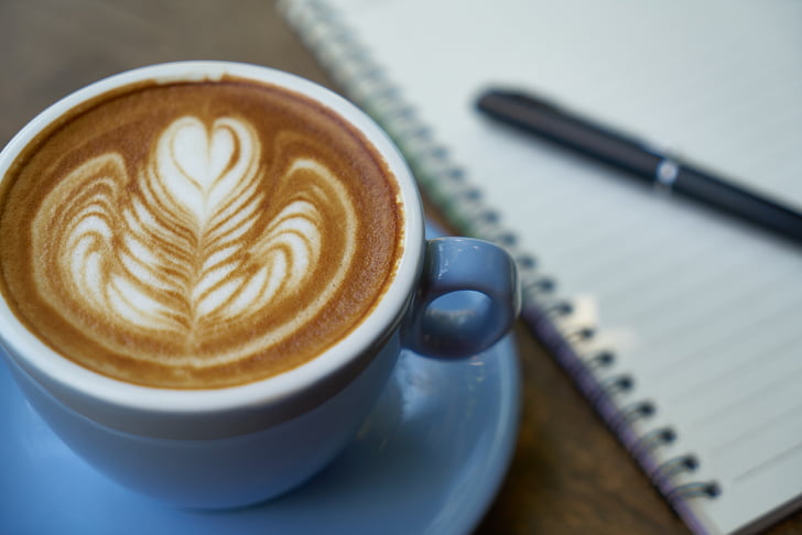 kaffe, pen, notebook, koffein, arbejde, Cup, espresso