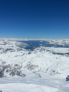 Marmolada, sneeuw, zon, berg, Italië