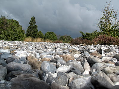 piedras, guijarro, cauce del río, paisaje, naturaleza, Rügen