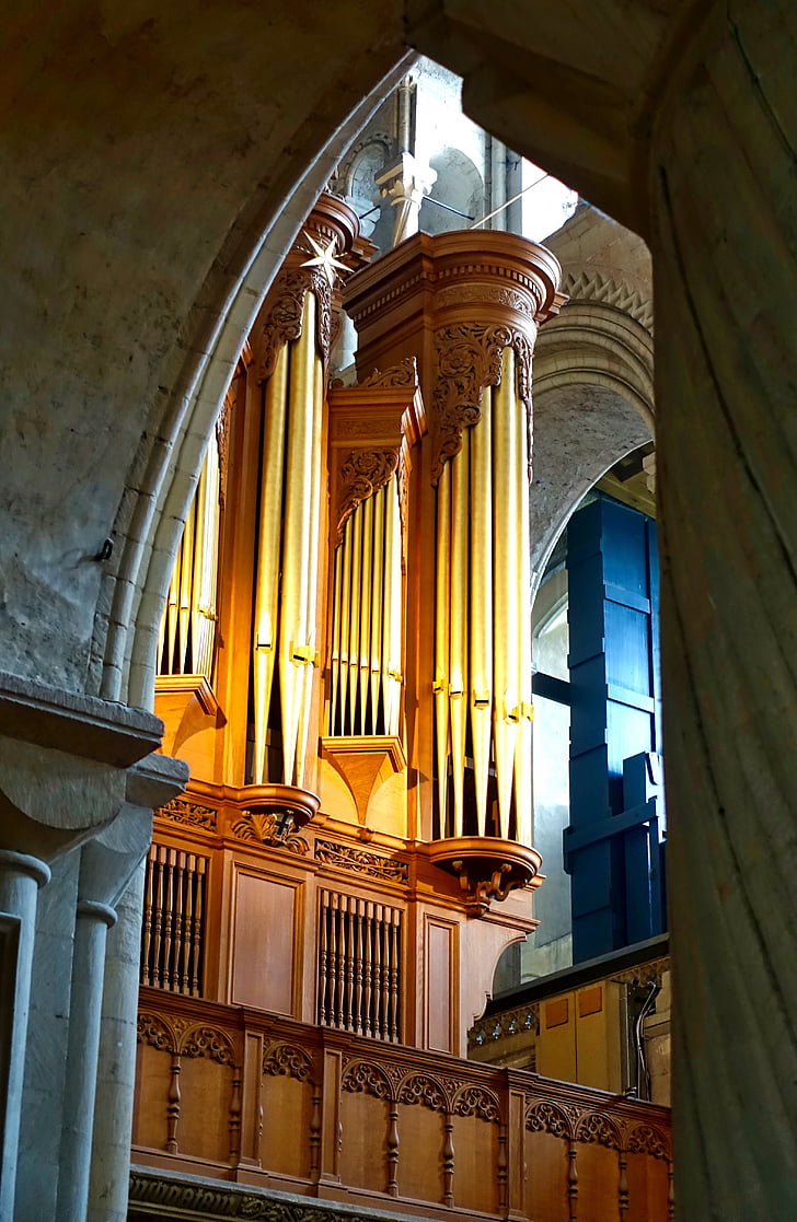 organa, Norwich katedrala, povijesne, glazbene, cijevi, klasične, kršćanski