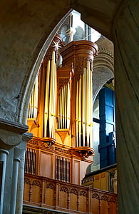 orgel, Norwich-katedralen, historiske, musikalske, rør, klassisk, kristne