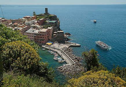 Taliansko, pobrežie Cinque terre, Vernazza, Port, Village