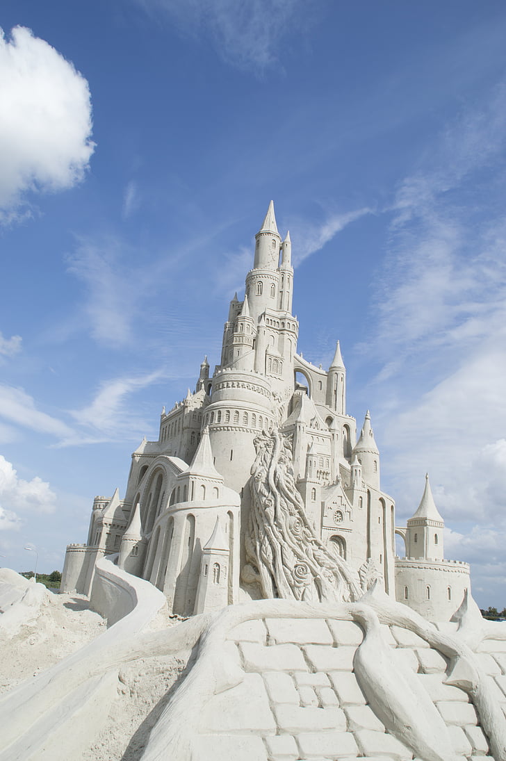 sand sculpture, sand, building, architecture, church, famous Place