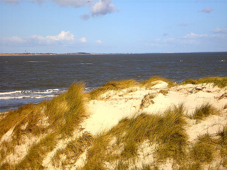 island, sea, dunes, north sea