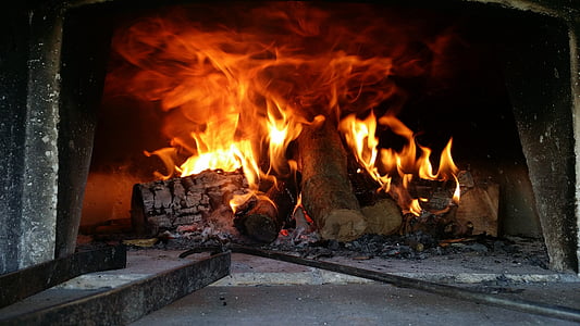 puulämmitteinen uuni, palo, kokki, lämpöä, uuni, polttaa, Pizzeria