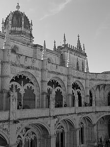 Mosteiro dos jerónimos, Monastère des Hiéronymites, cloître, Belem, style manuélin, bâtiment, patrimoine mondial de l’UNESCO