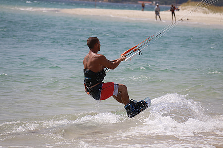 extrémní sport, březen, modrá, pláž, Příroda, sportovní, Beira mar