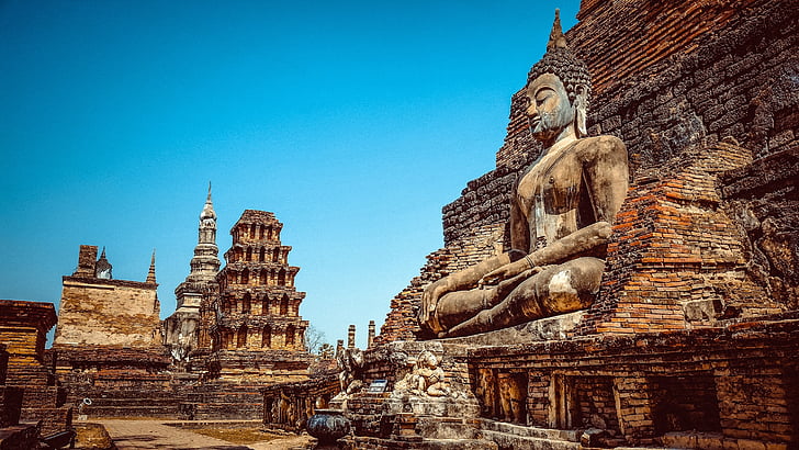Taizeme, Buddha, Budisms, Āzija, reliģija, statuja, templis