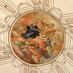 sicily, ragusa, ceiling, church of san giuseppe
