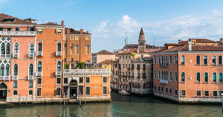 Venezia, Italia, utendørs, naturskjønne, arkitektur, Canal Grande, Europa