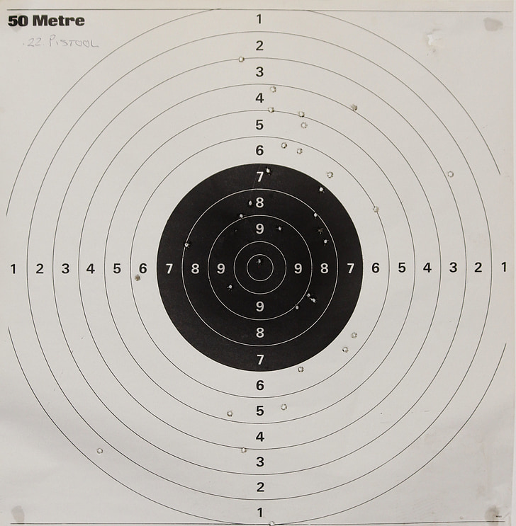 target, shooting sports, shoot, shot, hits, in the black