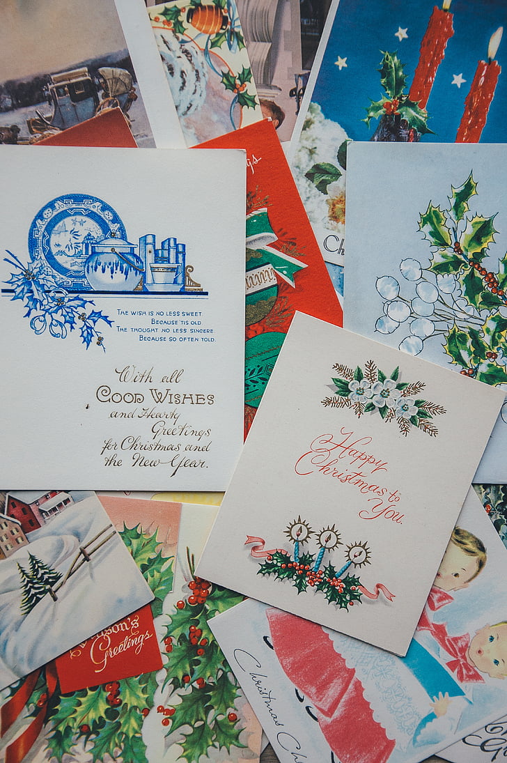 pozdrav, kartice, veliko, božič, oblikovanje, umetnost, pismo