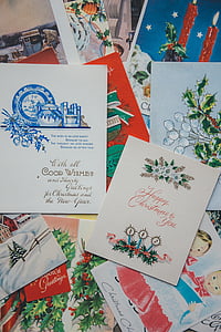 Приветствие, карты, много, Рождество, Дизайн, Искусство, Письмо